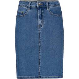 Vero Moda HW Denim Pencil Skirt - Blue/Medium Blue Denim