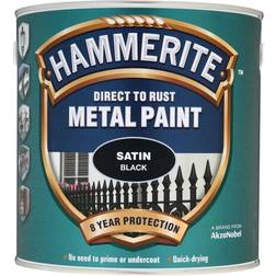 Hammerite Direct to Rust Hammered Effect Metallfarbe Schwarz 2.5L