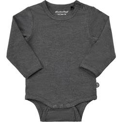 Minymo Baby Body L/S - Dark Grey Melange (4983-121)