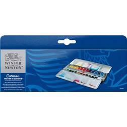 Winsor & Newton Cotman Watercolours Metal Sketchers Box 24 Half Pans