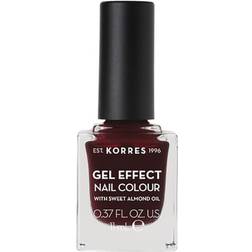 Korres Sweet Almond Gel Effect Nail Colour #57 Burgundy Red 11ml