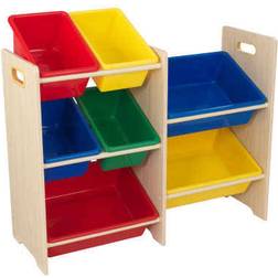 Kidkraft 7 Bin Storage Unit Primary & Natural