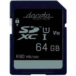 Dacota Platinum S20 SDXC Class 10 UHS-I U1 V10 80MB/s 64GB