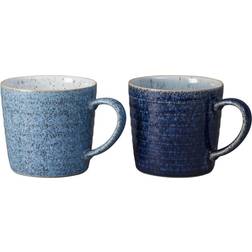 Denby Studio Blue Ridged Krus 40cl 2st