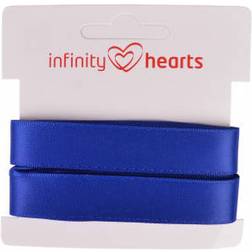 Infinity Hearts Satin Band Double Sided 15mm 329 Navy Blue - 5m