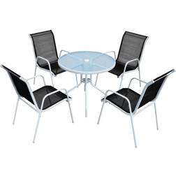 vidaXL 43317 1 Table incl. 4 Chairs Essgruppe, 1 Bord inkl. 4 Stolar