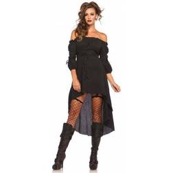 Leg Avenue Gauze Peasant Dres Black