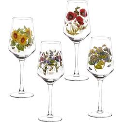 Portmeirion Botanic Garden White Wine Glass, Red Wine Glass 45cl 4pcs