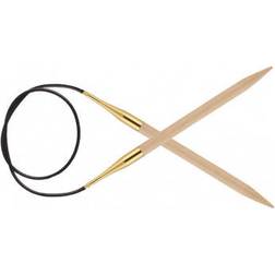 Knitpro Basix Birch Fixed Circular Needles 80cm 10mm