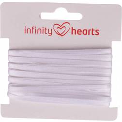 Infinity Hearts Satin Band Double Sided 3mm 029 White - 5m