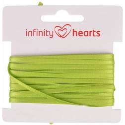 Infinity Hearts Satin Band Double Sided 3mm 551 Green - 5m