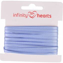 Infinity Hearts Satin Band Double Sided 3mm 333 Light Blue - 5m