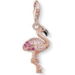 Thomas Sabo Charm Club Flamingo Charm Pendant - Rose Gold/Pink