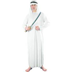 Bristol Novelty Mens Arabian Arab Sheik White Robe Halloween Costume