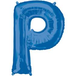 Amscan Foil Ballon SuperShape Letter P Blue