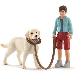 Schleich Walking with Labrador Retriever 42478