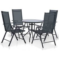 vidaXL 44447 Patio Dining Set, 1 Table incl. 4 Chairs