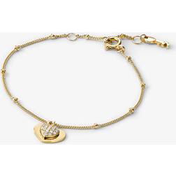 Michael Kors Pavé Heart Bracelet - Gold/Transparent