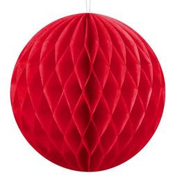 PartyDeco Honeycomb Ball 10cm Red