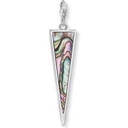 Thomas Sabo Charm Club Triangle Charm Pendant - Silver/Mother of Pearl