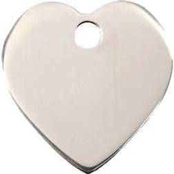 Red Dingo Stainless Steel Tag Heart Medium