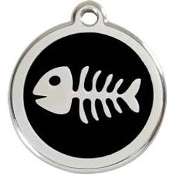 Red Dingo Enamel Fish Bone Small