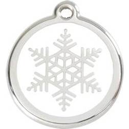 Red Dingo Enamel Tag Snow Flake Small