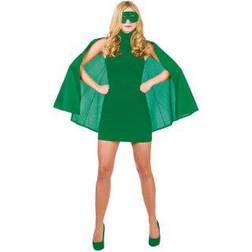 Wicked Costumes Green Superhero Cape & Eye Mask