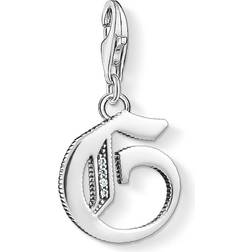 Thomas Sabo Charm Club Letter G Charm Pendant - Silver/White