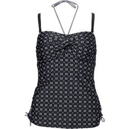 Wiki Santa Teresa Tankini Top - Black Patterned