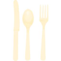 Amscan Cutlery Vanilla Creme Beige 24-pack