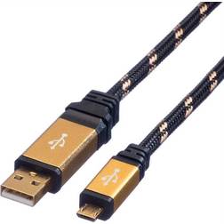 Gold USB A-USB Micro-B 2.0 1.8m