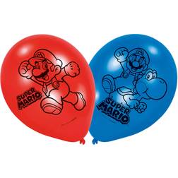 Amscan Latex Ballon Super Mario Red/Blue 6-pack