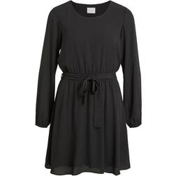 Vila Long Sleeved Mini Dress - Black