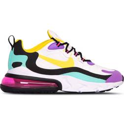 Nike Air Max 270 React Geometric Abstract M - White/Black/Bright Violet/Dynamic Yellow