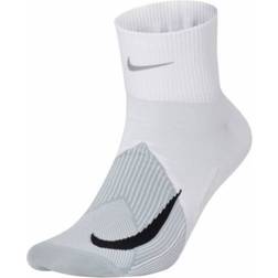 Nike Elite Lightweight Quarter Socks Unisex - White/Wolf Grey/Black