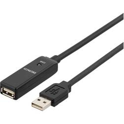 Prime Active USB A - USB A M-F 2.0 10m