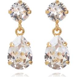 Caroline Svedbom Mini Drop Earrings - Gold/Transparent