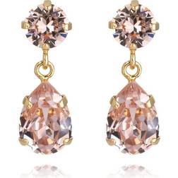 Caroline Svedbom Mini Drop Earrings - Gold/Vintage Rose