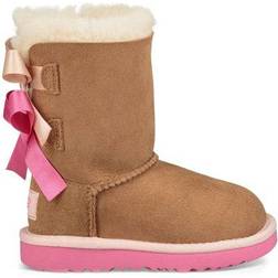 UGG Toddler Bailey Bow II - Chestnut/Pink Azalea