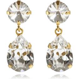 Caroline Svedbom Classic Drop Gold Plated Earrings w. Swarovski Crystals