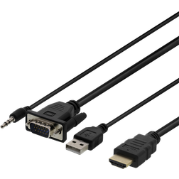 HDMI-VGA/3.5mm/USB A 1m