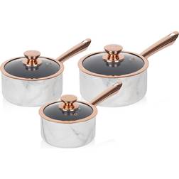 Tower Marble Rose Gold Set med lock 3 delar