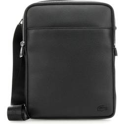 Lacoste Gael Coated Canvas Flat Bag - Black