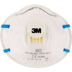 3M Hand Sanding & Power Tool Respirator 8822 FFP2 Valved 3-pack