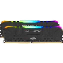 Crucial Ballistix Black RGB LED DDR4 3000MHz 2x16GB (BL2K16G30C15U4BL)