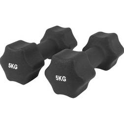 Gorilla Sports Hexagon Dumbbells 2x5kg