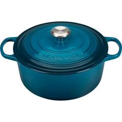 Le Creuset Deep Teal Signature Cast Iron Round med lock 5.3 L 26 cm