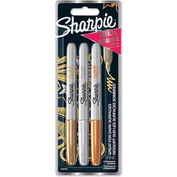 Sharpie Metallic Fine Tip Permanent Marker 1mm 3 Pack