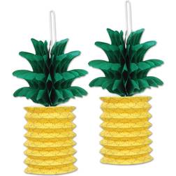Beistle Lanterns Pineapple Yellow/Green 2-pack
